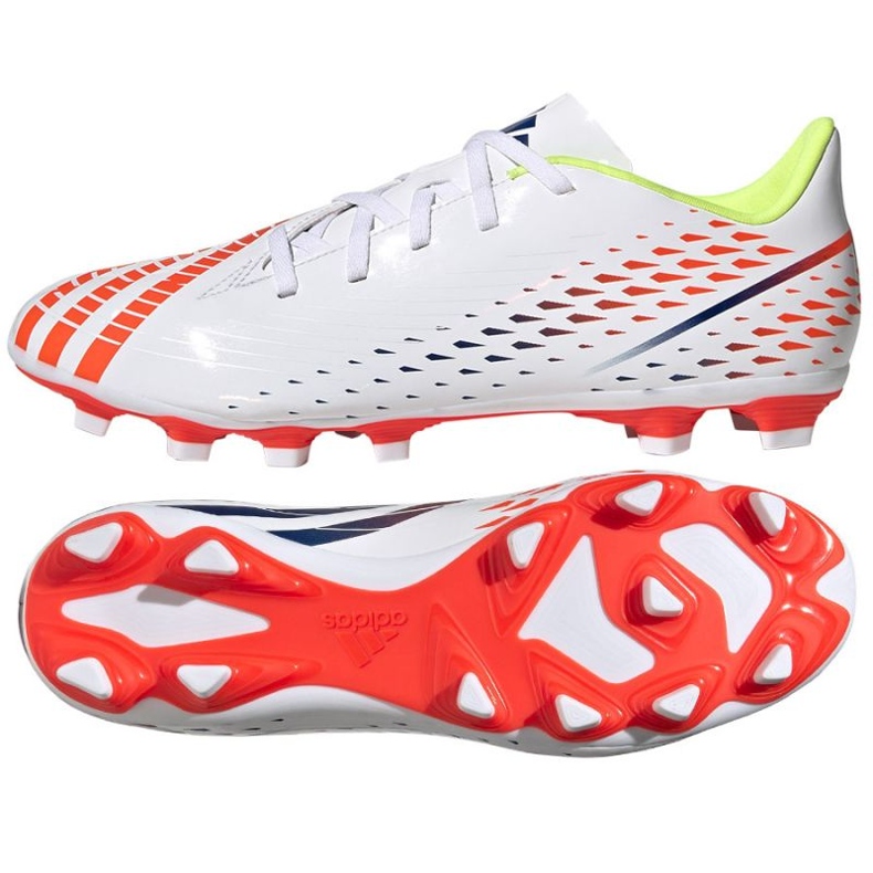 Adidas Predator Edge.4 FxG M GW0989 fotbollsskor vit vit 3