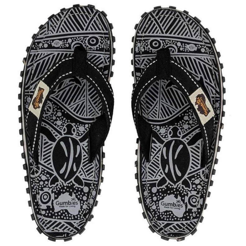 Gumbies Islander Flip Flops G-IS-UNI-BLSIG svart 1