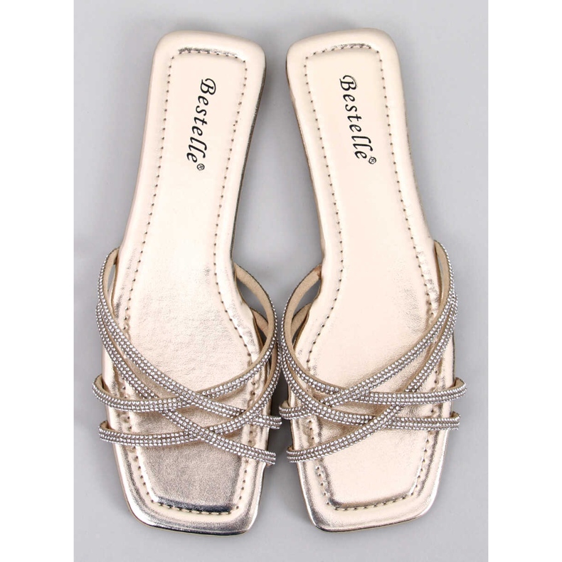 Rexha Gold Zirconia Tofflor gyllene 1