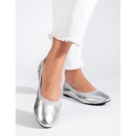 Shelovet silverballerinor för kvinnor silver- 1
