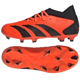 Adidas Predator Accuracy.3 Fg Jr GW4608 fotbollsskor orange apelsiner och röda 1