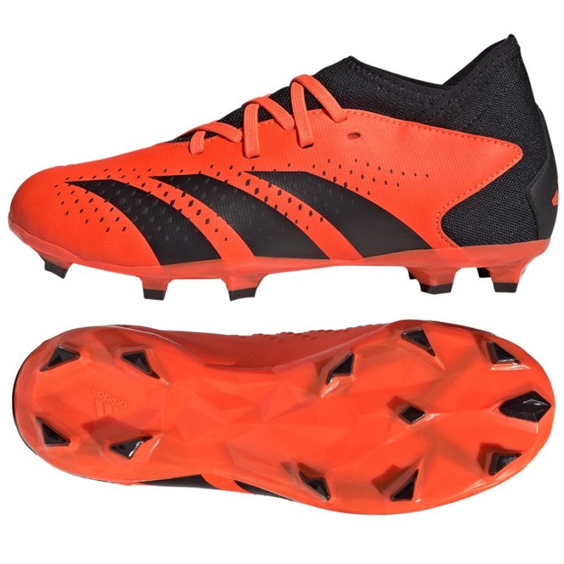 Adidas Predator Accuracy.3 Fg Jr GW4608 fotbollsskor orange apelsiner och röda 1