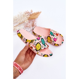 WJ1 Lätt skumtofflor för barn Lejonmotiv Rosa Esther 1