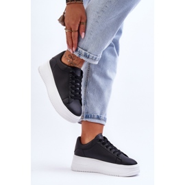 Klassiska träningsskor för kvinnor, svart och vit nattresa 2