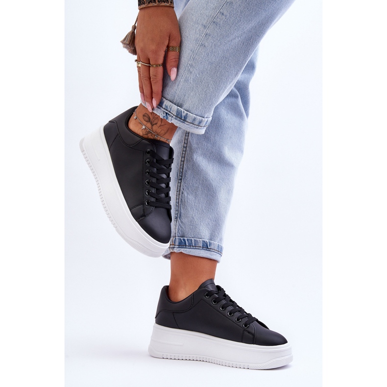 Klassiska träningsskor för kvinnor, svart och vit nattresa 2