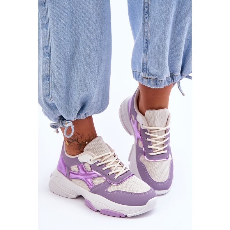 PS1 Lila Cortes Sneakers med snörning för kvinnor purpur 1