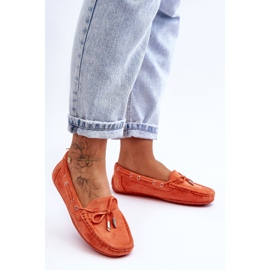 Mocka Loafers för kvinnor Orange Si Passione 1