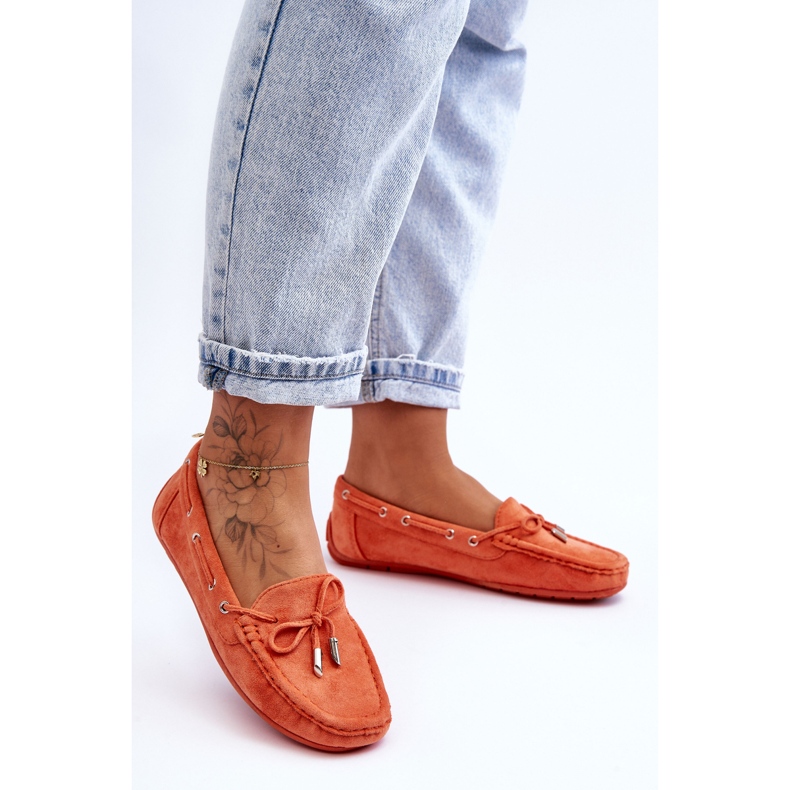 Mocka Loafers för kvinnor Orange Si Passione 1