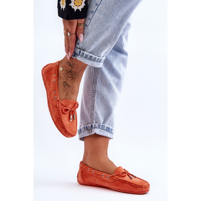 Mocka Loafers för kvinnor Orange Si Passione 2
