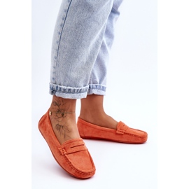 Mocka Loafers för kvinnor Orange Lenvie 1