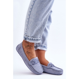 Fashionabla Rabell Blue Mocka Loafers för kvinnor blå 1