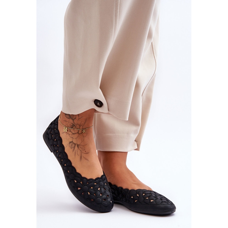 PE1 Genombrutna ballerinor för kvinnor Svart Visionär 1