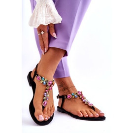 Mocka flip flops med stenar Black Frency svart 1