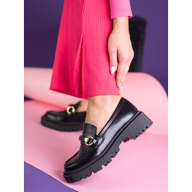 Svarta Shelovet loafers för kvinnor gjorda av ekologiskt läder 2