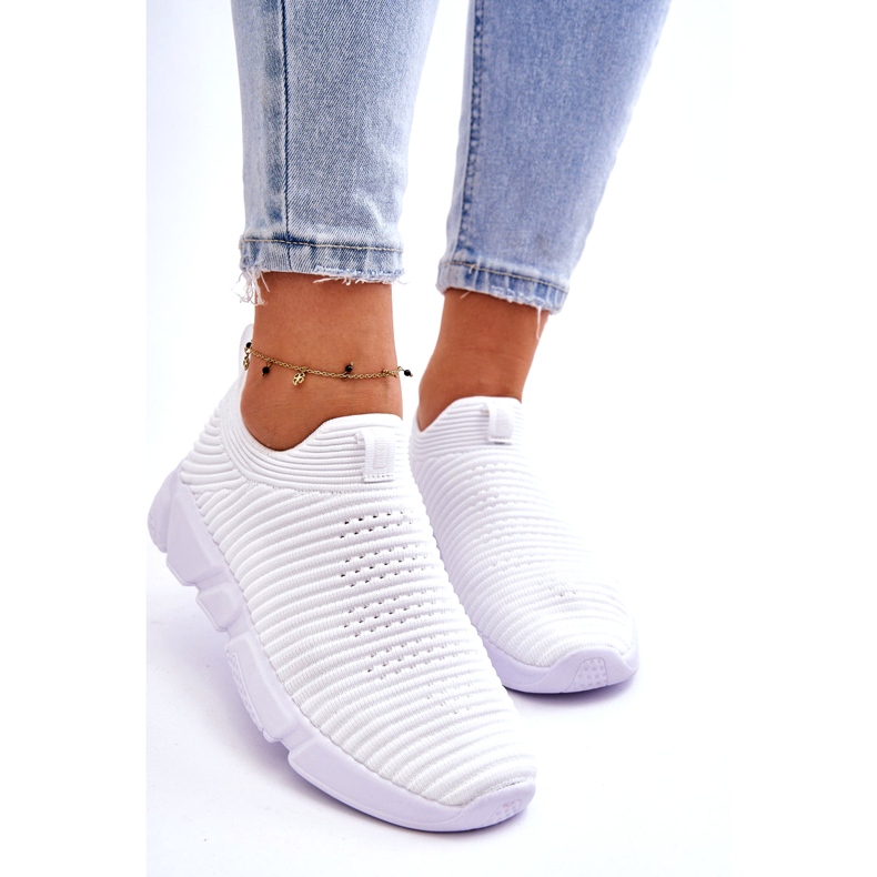 Kvinnors sportskor Slip-on Big Star DD274460 Vit 4