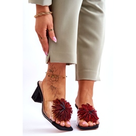 Kvinnors transparenta höga klackar s.barski KV-AP658-1 SVART 1