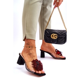 Kvinnors transparenta höga klackar s.barski KV-AP658-1 SVART 3