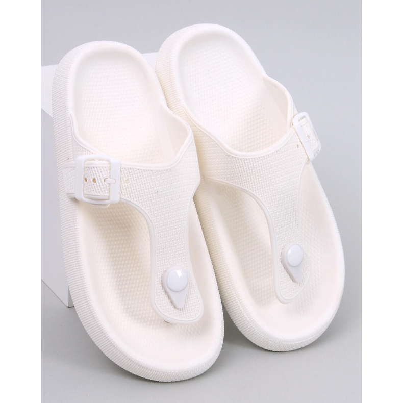 Sadier White flipflops i mjukt skum vit 1