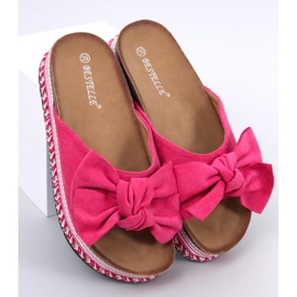 Delair Fuchsia tofflor med hög sula rosa 1