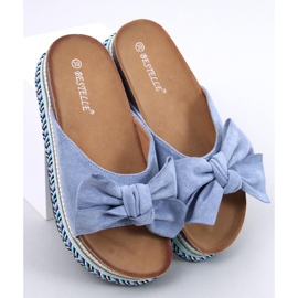 Delair Blue bågsandaler med hög sula blå 1