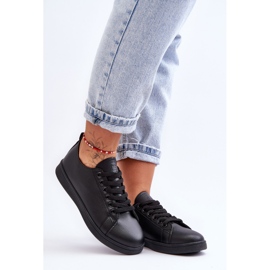 PE1 Klassiska sneakers i läder, svart, obegränsat 1