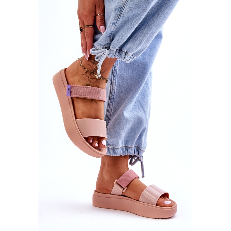 ZAXY Veganska kardborrebandslippers HH285284 rosa 2