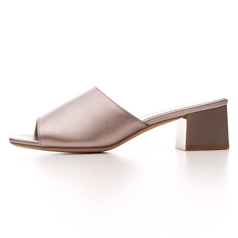 Sergio Leone platina damsandaler med gummiband KL317 silver- 2