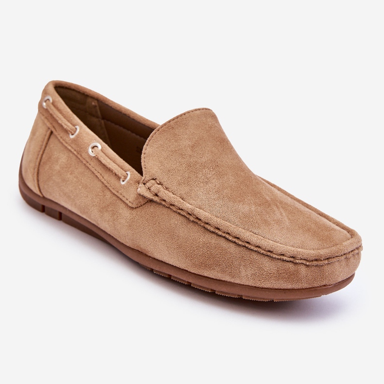 Slip-on Loafers i mocka för män, brun Rayan 1