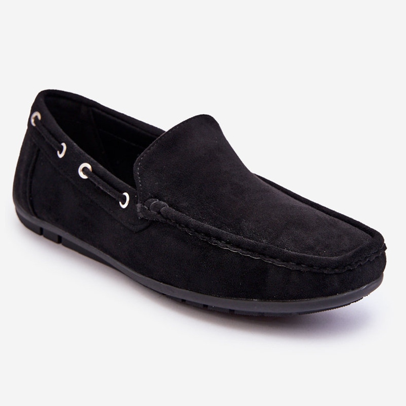 Slip-on Loafers i mocka för män Svart Rayan 1