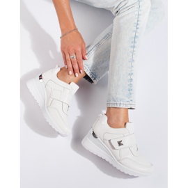 Shelovet wedge sneakers vit 1