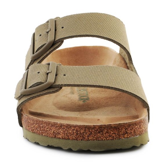 Birkenstock Rivet Logo Vegan Canvas Faded Slides 1023958 grön 1
