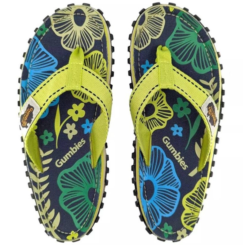 Flipflops Gumbies Islander Pistachio Flowers GU-FFISL111 grön 1