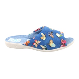 Adanex Damtofflor Sara 25373 Fjärilar blå 1