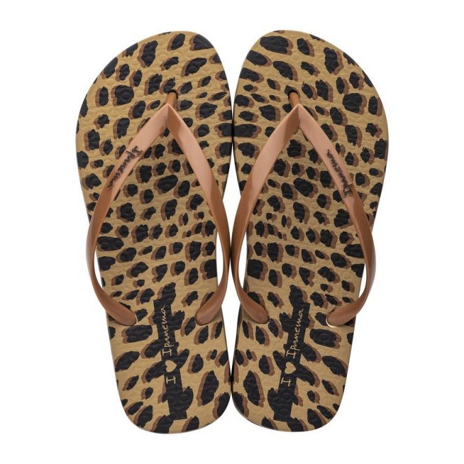 Ipanema Animale Print Ii Fem Flip Flops W 83306 AJ138 brun 2