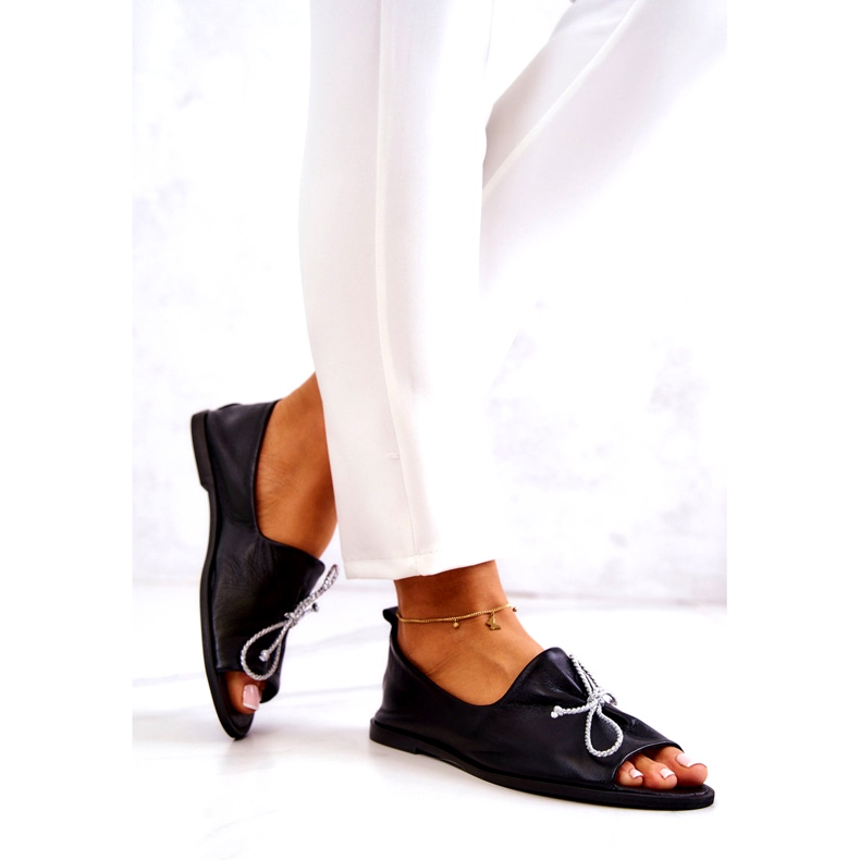 Läder Ballerinas dam Nicole 2660/001 Svart 2