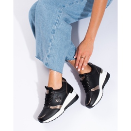 Svarta Shelovet wedge sneakers för kvinnor 1