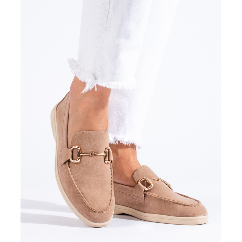 Shelovet brogues i brun mocka beige 1