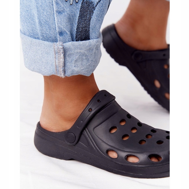 Flameshoes Kvinnors svarta skum tofflor eva svart 1