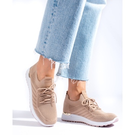 Beige genombrutna sneakers från Shelovet 1
