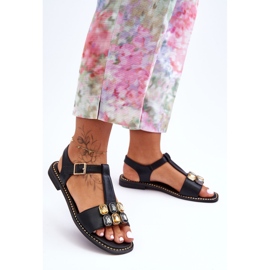 Damsandaler S.Barski med stenar KV-2775-30 Svart 2