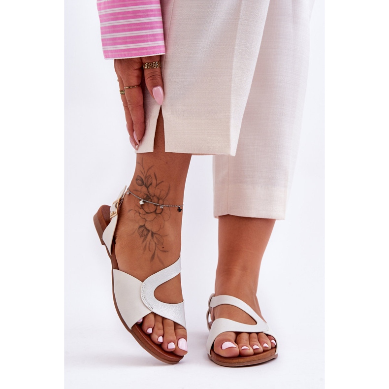 Platta damsandaler S.Barski 541-22 Silver silver- 2