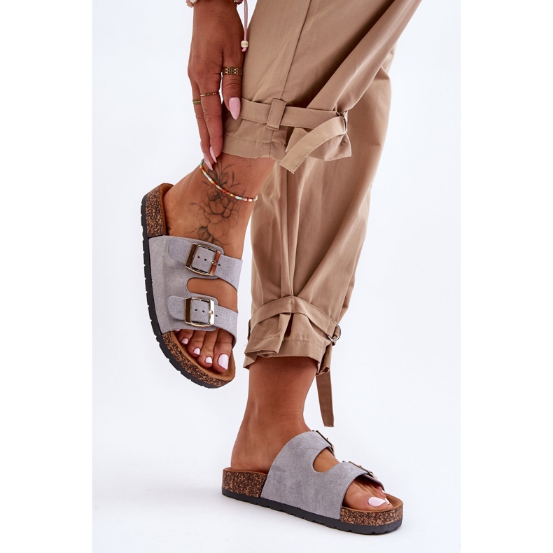 Cortina Grå Slip-On sandaler för kvinnor 2