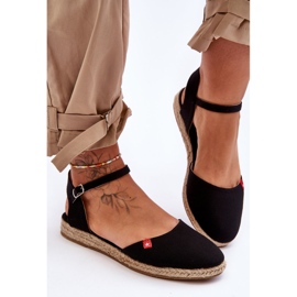 Damer Big Star Platform Espadrilles FF274526 Svart 2