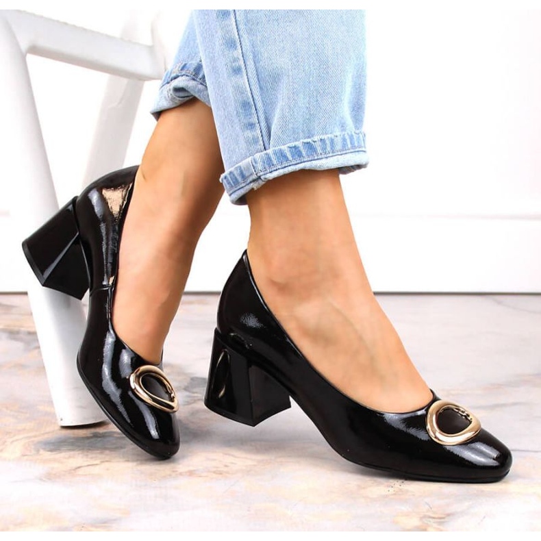 Patent högklackade pumps Vinceza W JAN179C svart 1