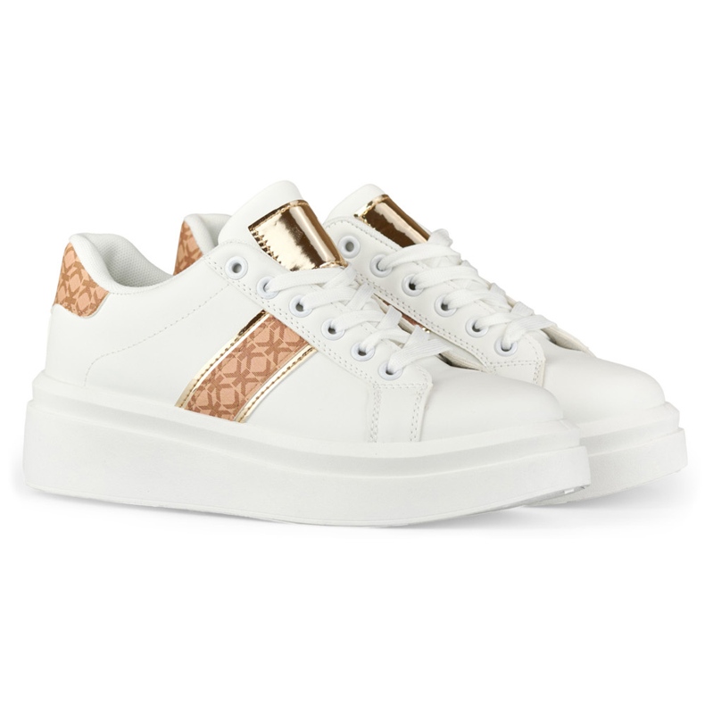 Snygga vita sportskor för kvinnor 1