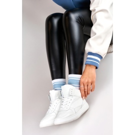 Vita damsneakers ovanför ankeln 3