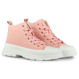 Kvinnors rosa sneakers ovanför ankeln 2