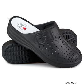 Bekväma damflipflops med täckta fingrar svarta 1