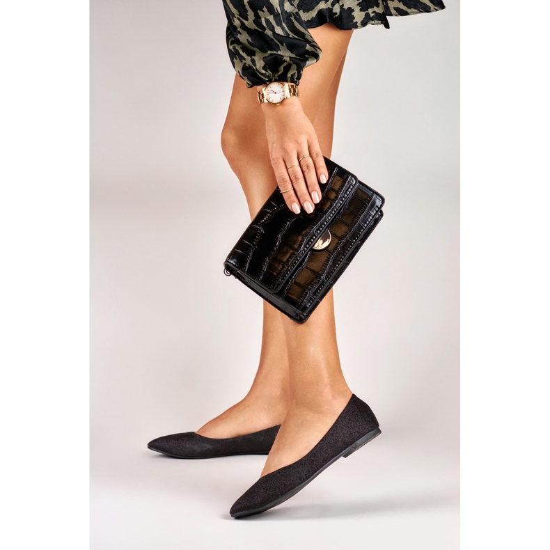 Svarta blanka klassiska ballerinor 1