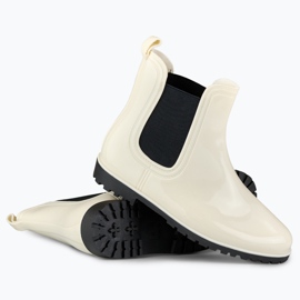 Klassiska beige gummistövlar för kvinnor 1